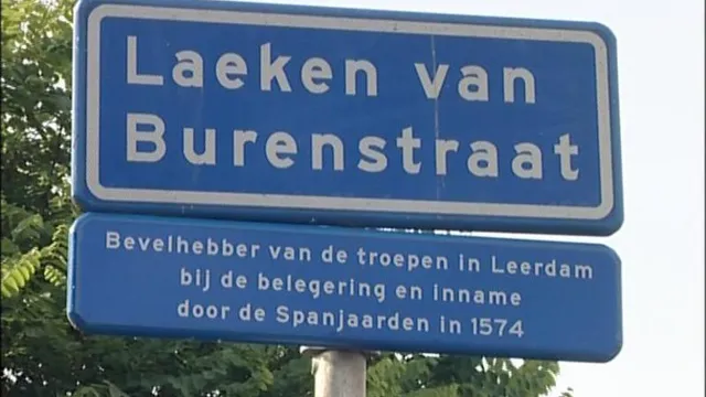Straatnaambordje in Leerdam-West, waar de wegen oerhollandse namen dragen.