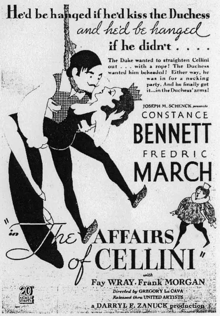 Affairs of Cellini poster