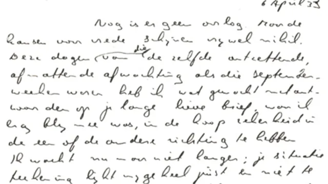 Fragment uit een brief van Max Kohnstamm