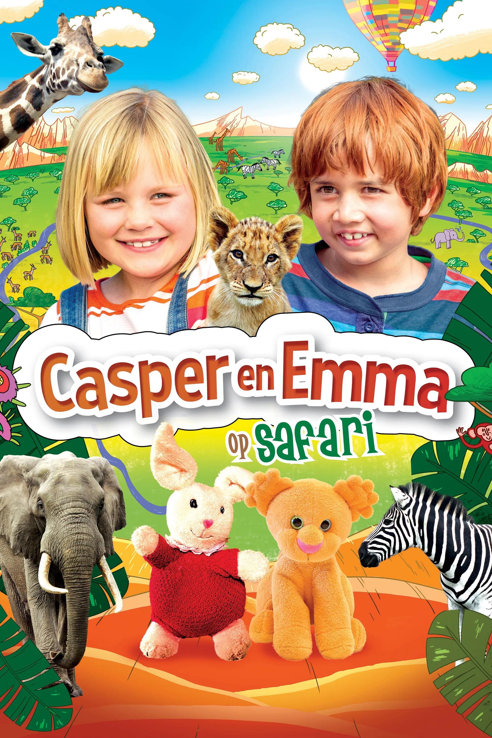 Casper en Emma op safari poster