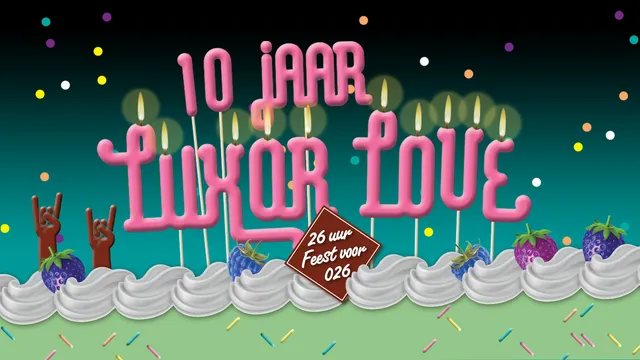Luxor Live in Arnhem viert het weekend van 8 en 9 september 2018 haar tienjarig bestaan met een 26 uur durend festival.
