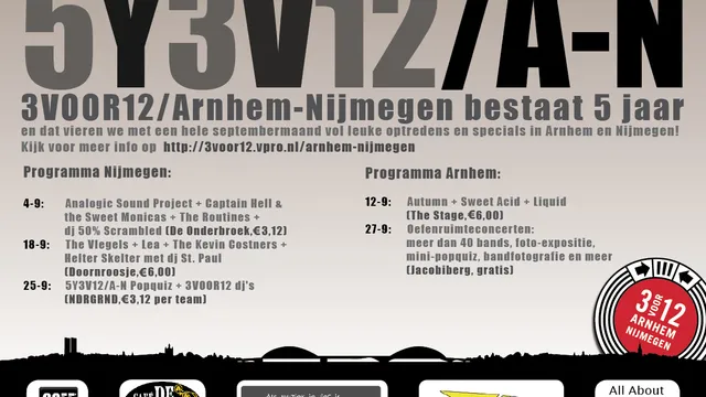 5 jaar 3VOOR12/Arnhem-Nijmegen