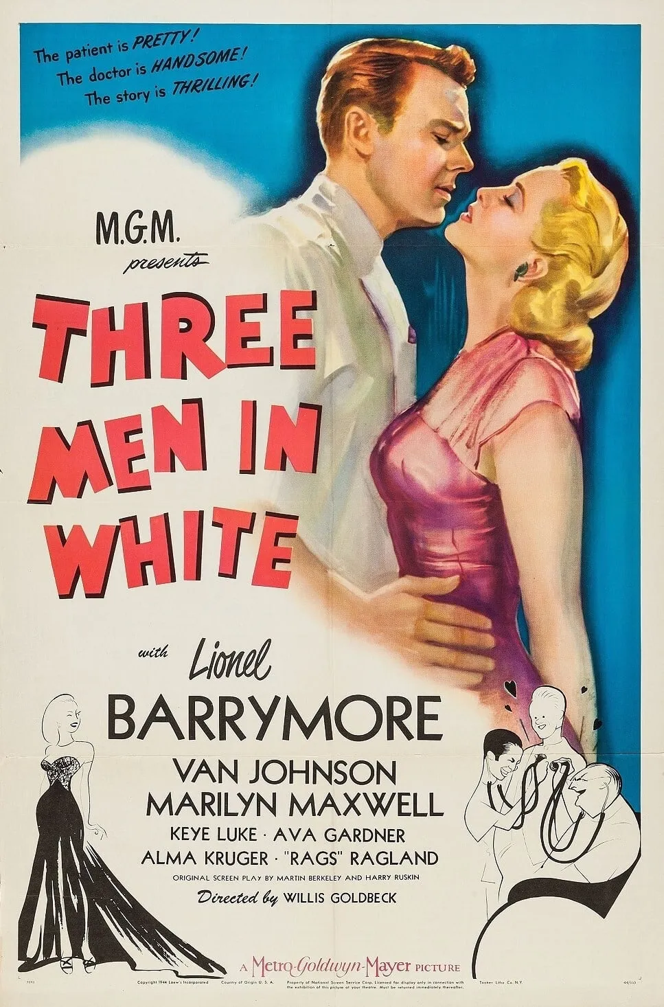 Three Men in White poster