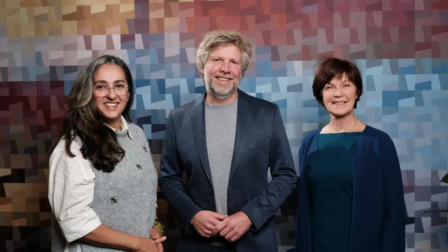 Directeuren Zakia, Ajan en Willemien van VPRO, EO en HUMAN