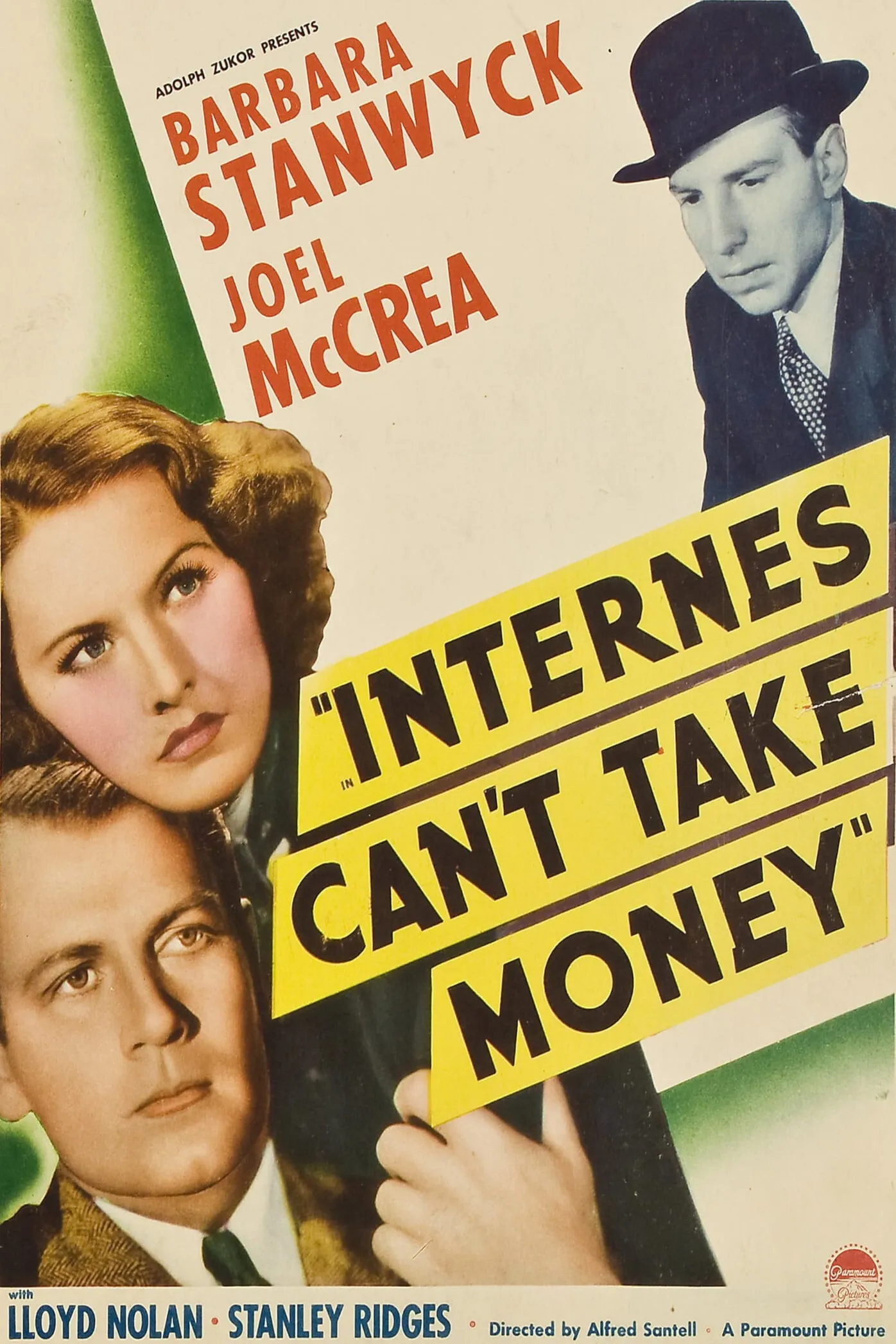 Internes Can't Take Money poster