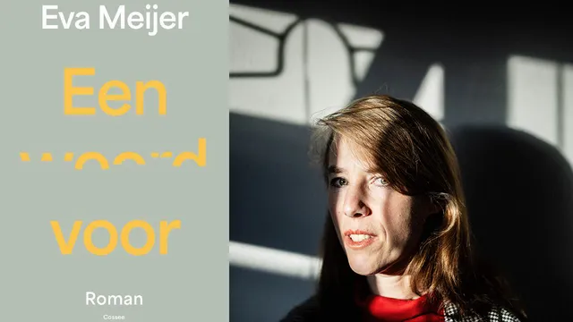 Cover van het boek 'Een woord voor' en een foto van auteur Eva Meijer