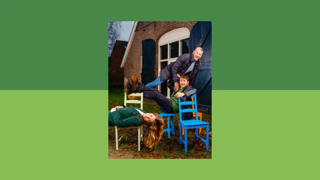 Portretfoto met Martin Kniest, Tim Bary en Ineke van den Hurk.