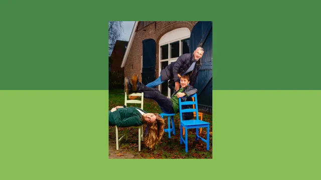 Portretfoto met Martin Kniest, Tim Bary en Ineke van den Hurk.