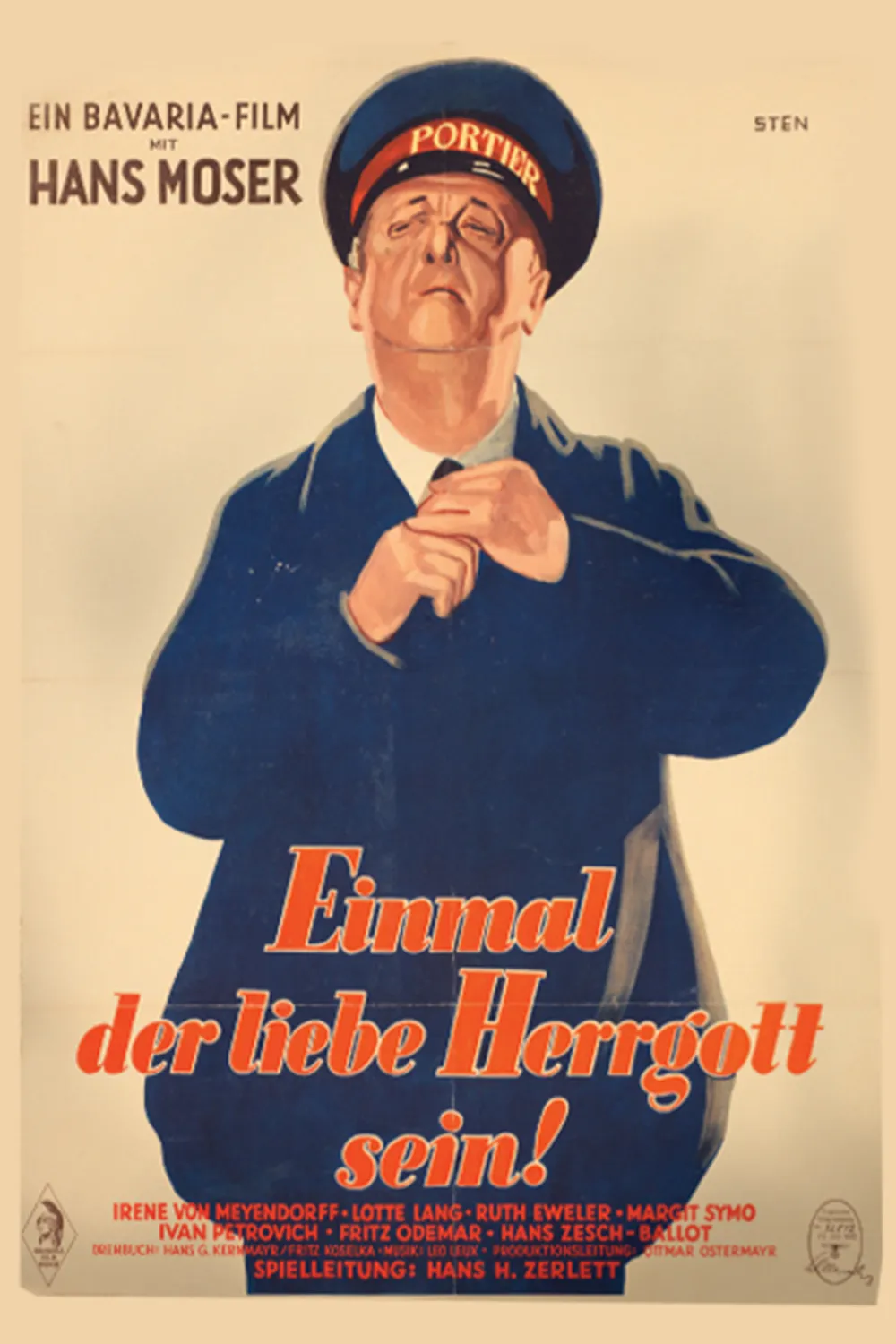 Einmal der liebe Herrgott sein poster