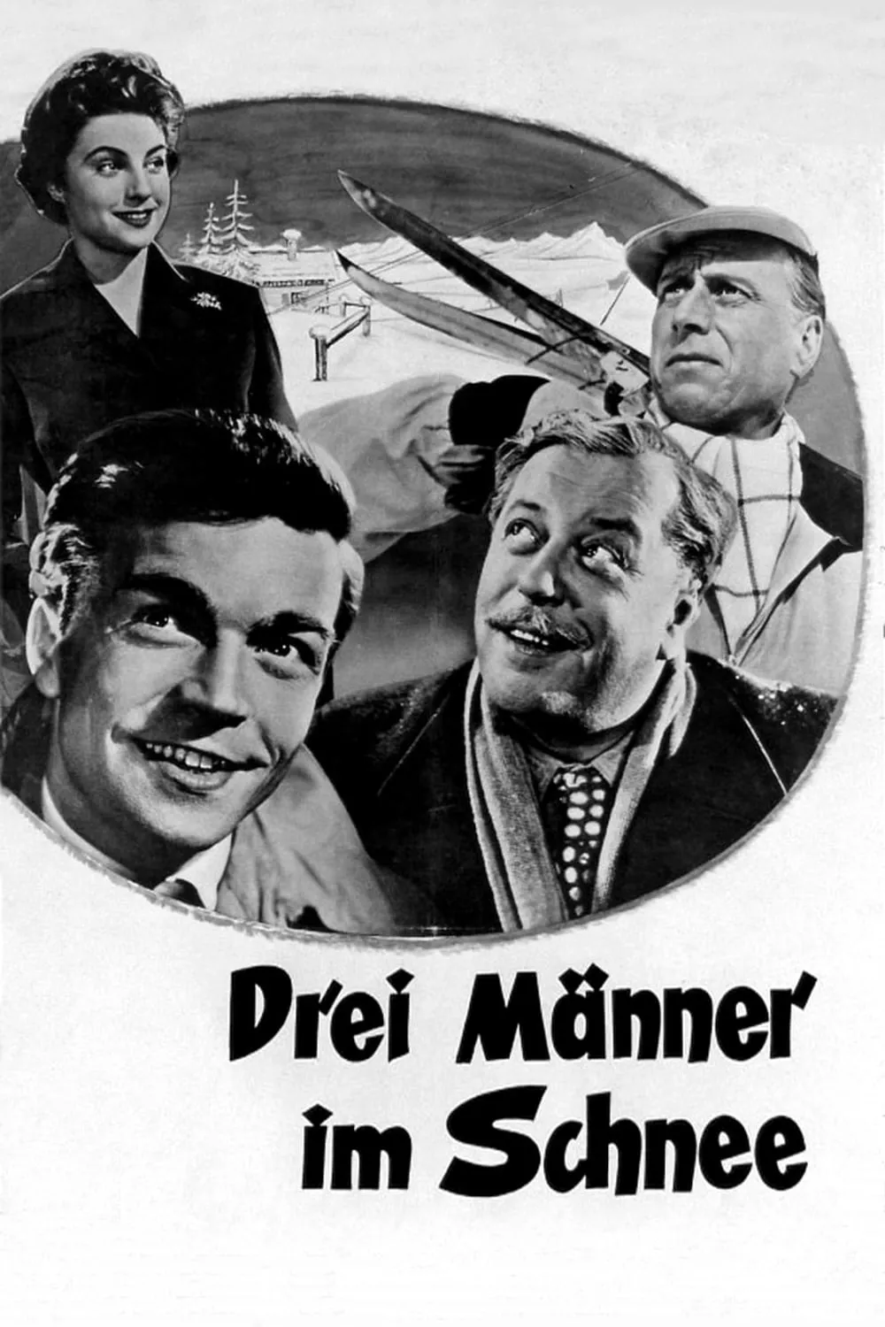 Drei Männer im Schnee poster
