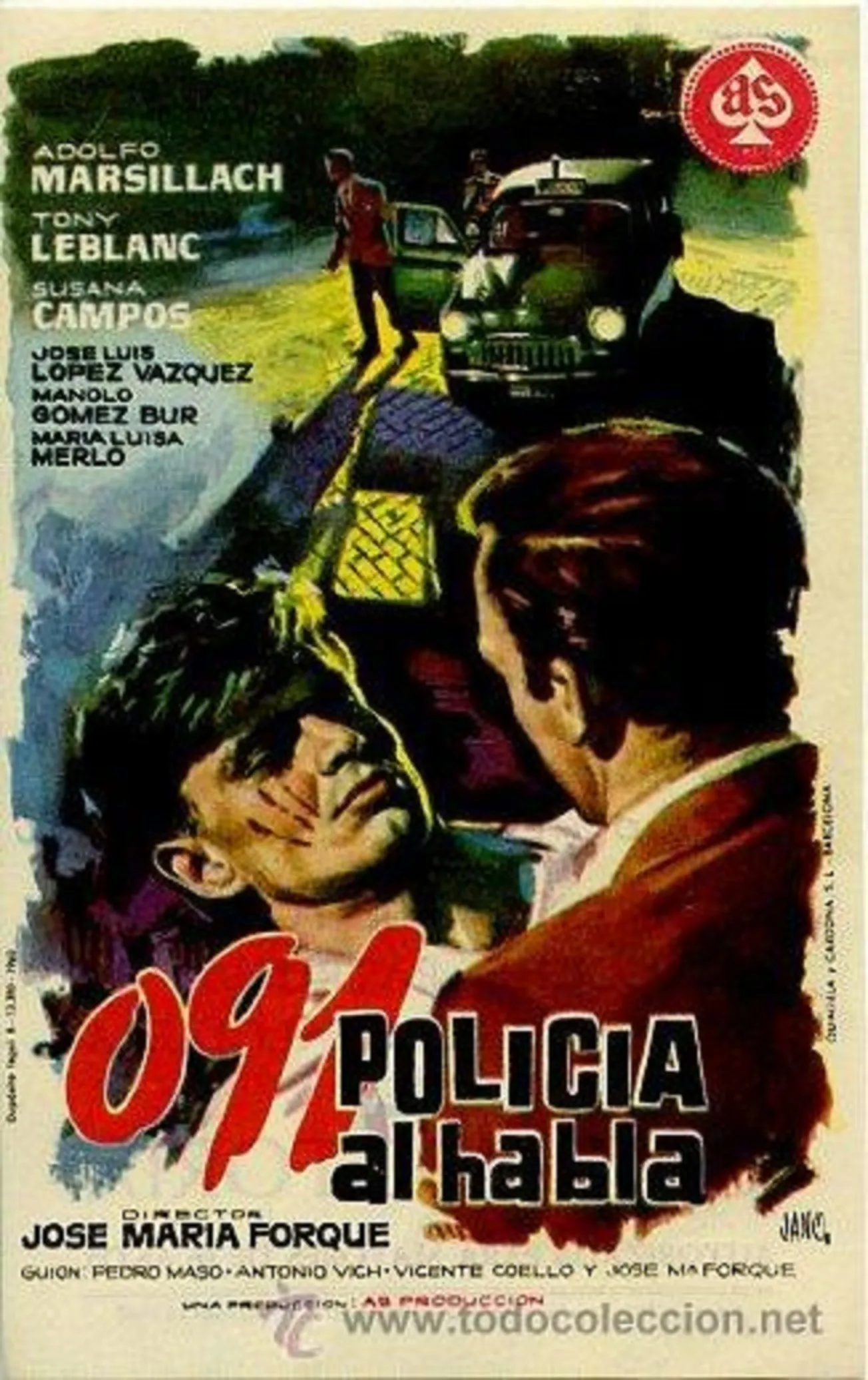 091 policía al habla poster
