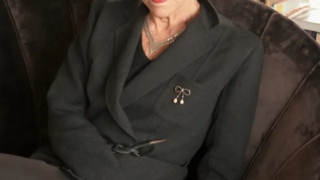 French designer and interior architect Andree Putman, one of the contemporary world's leading interior designers, is pictured at her office in Paris 01 April 2006. Born in 1925, Andree Putman designed the interior of shops for Yves Saint Laurent, Karl Lagerfeld, Thierry Mugler, Azzedine Alaia and Cartier. She also designed interiors of the Concorde airplane for Air France.   AFP PHOTO CATHERINE GUGELMANN 
Catherine GUGELMANN / AFP