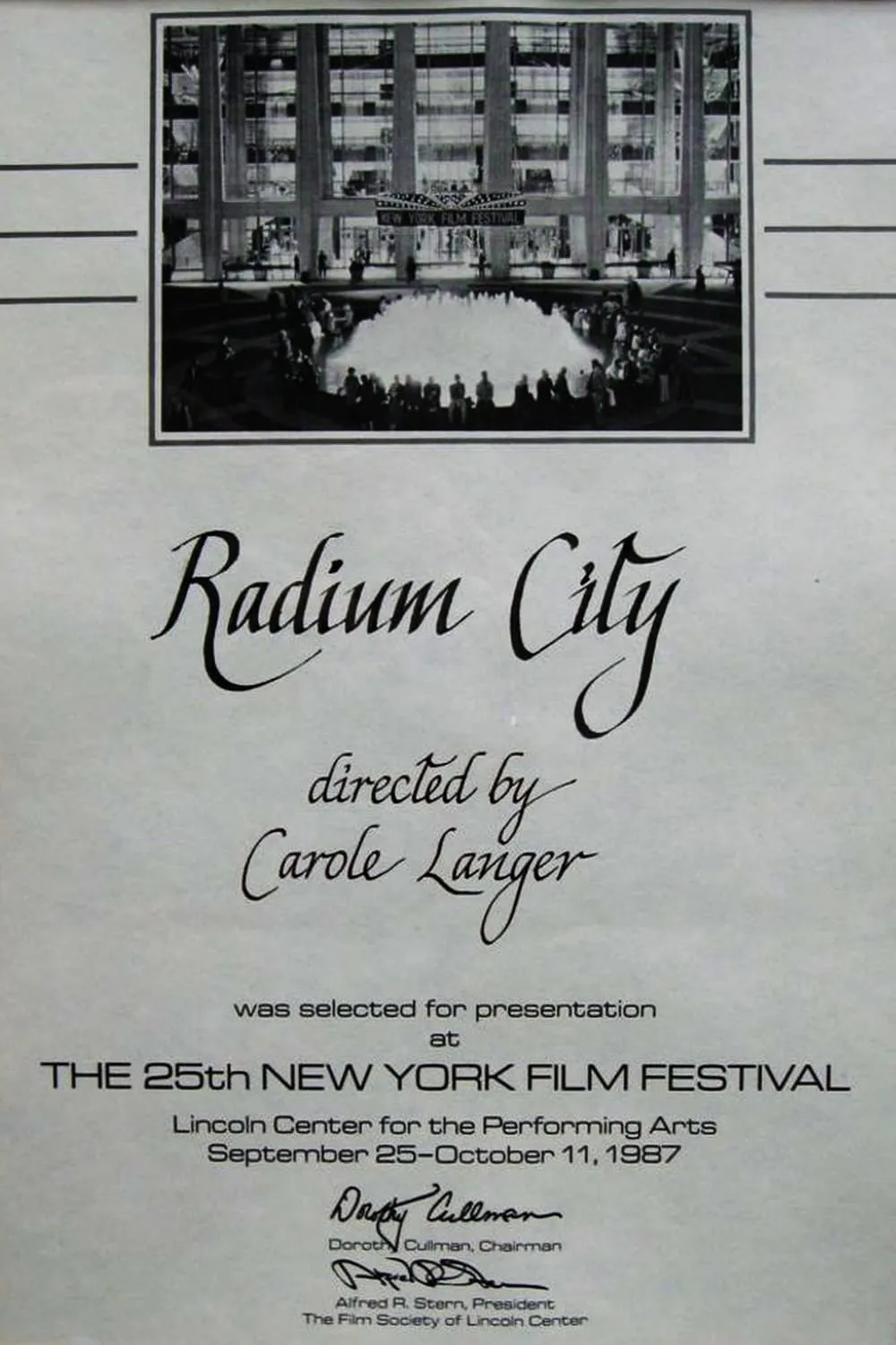 Radium City poster