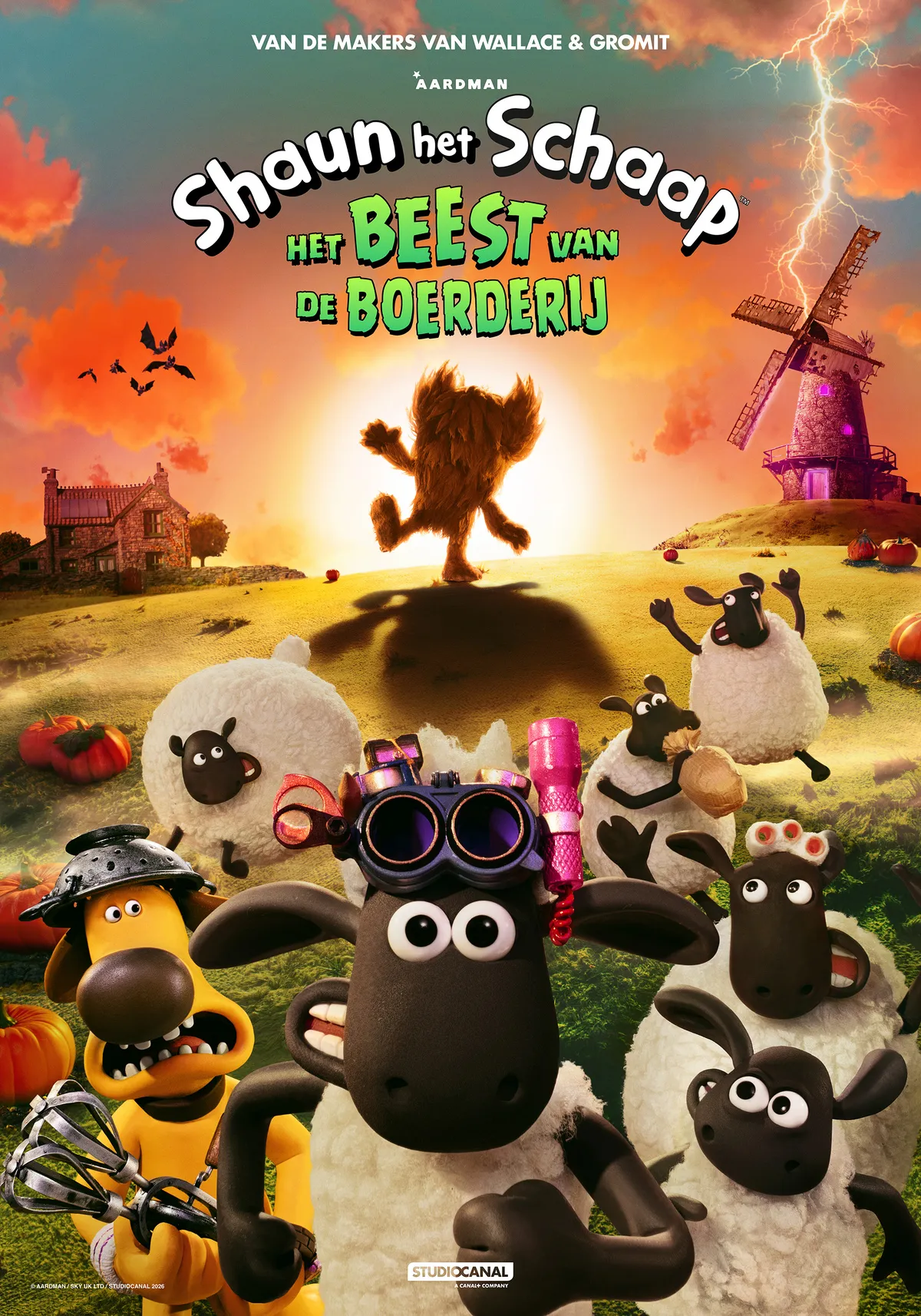 Shaun het schaap: het beest van de boerderij poster