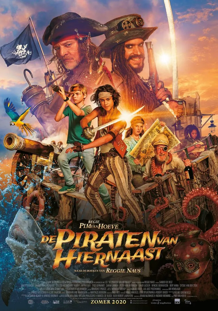 De piraten van hiernaast poster