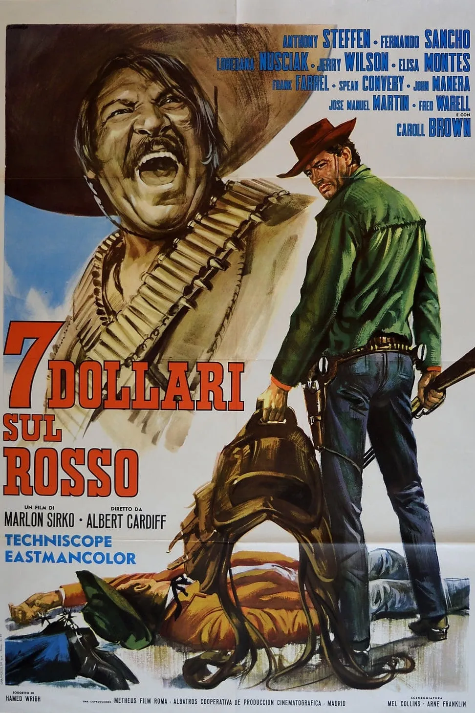 Sette dollari sol rosso poster