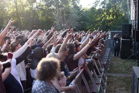 Vuistpompende publiek bij Castlefest