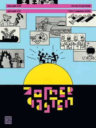 Cover illustratie VPRO Gids 30-31, illustratie Zomergasten