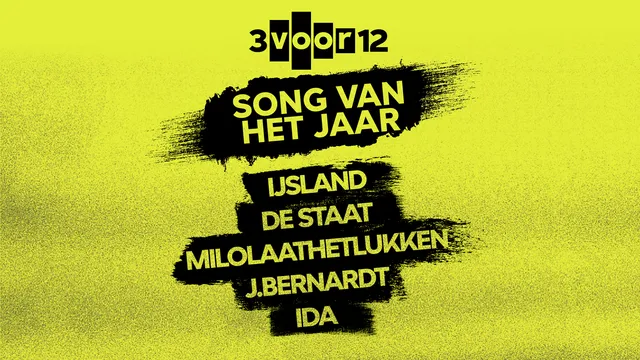 Banner Song van het Jaar met gele kleuren