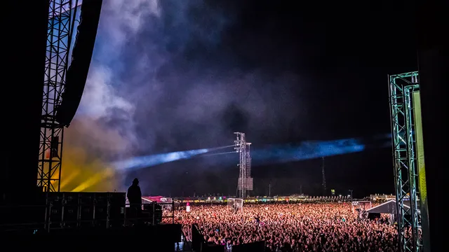 Het publiek tijdens de show van Bruno Mars