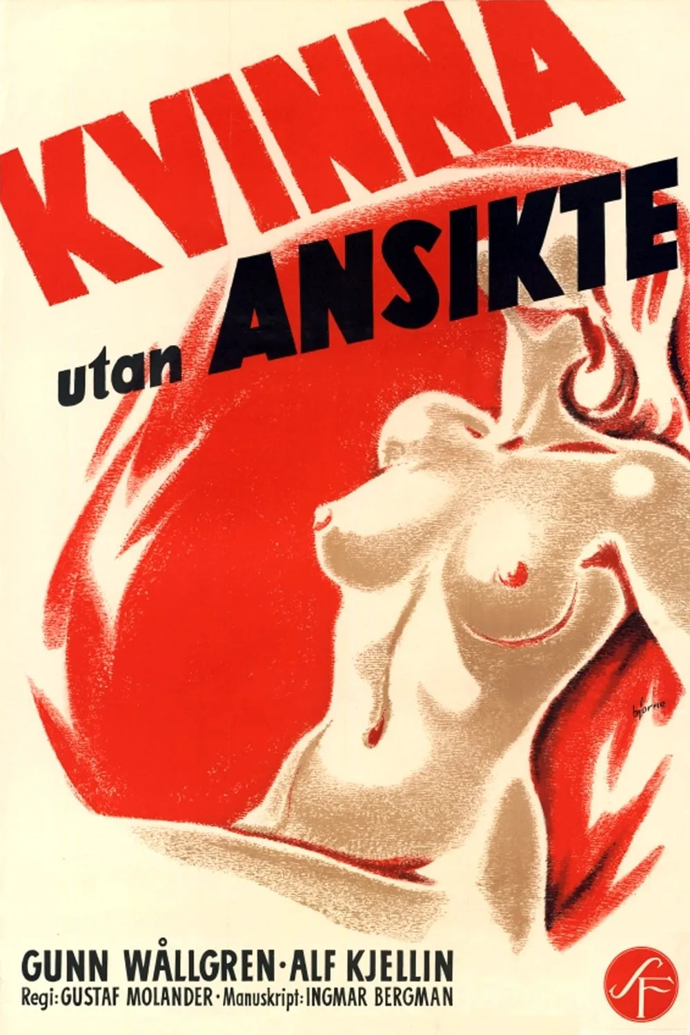 Kvinna utan ansikte poster