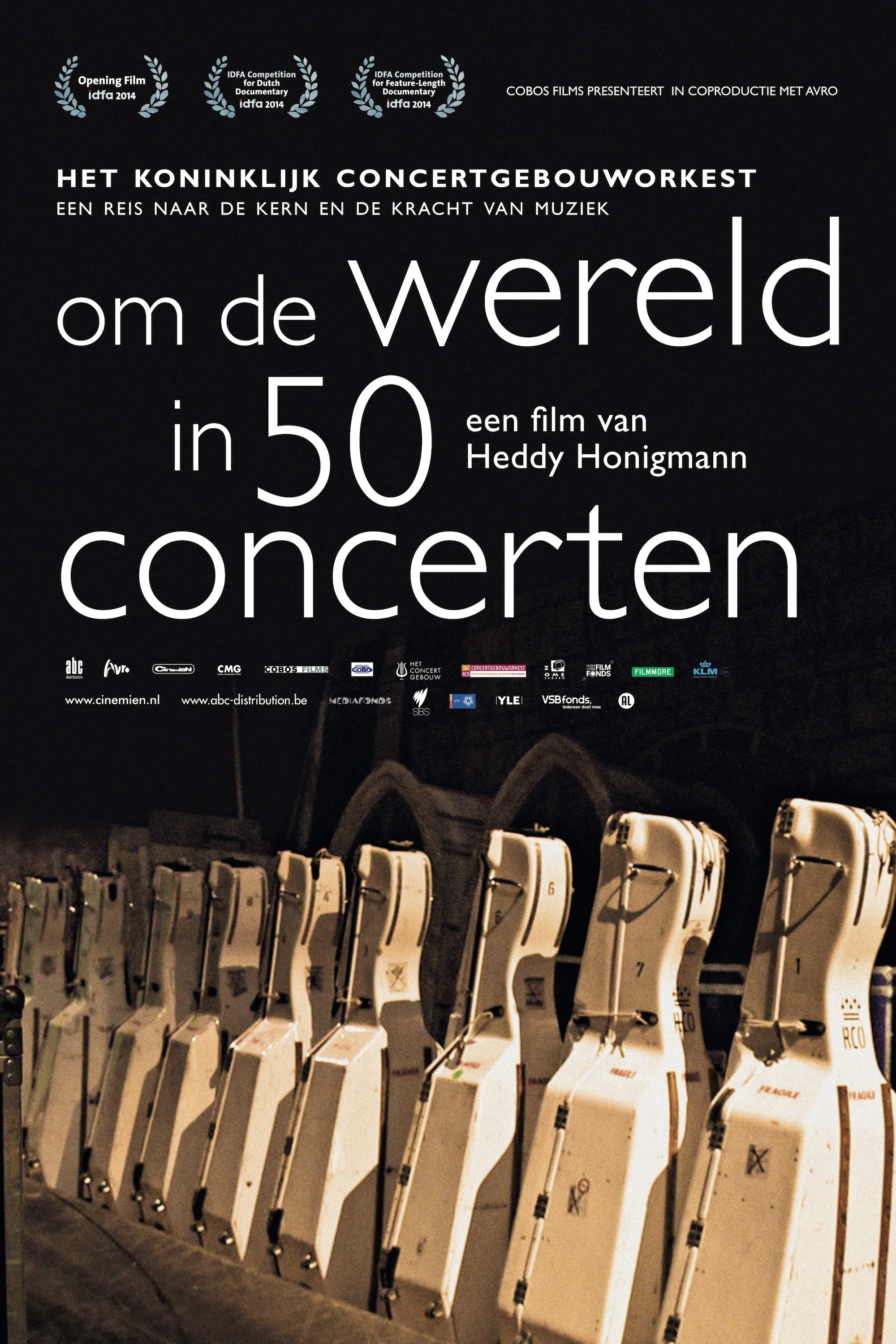 Om de wereld in 50 concerten poster