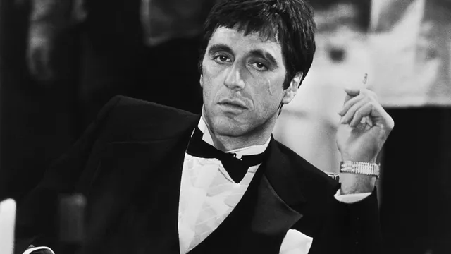 American actor Al Pacino on the set of Scarface, directed by Brian de Palma.