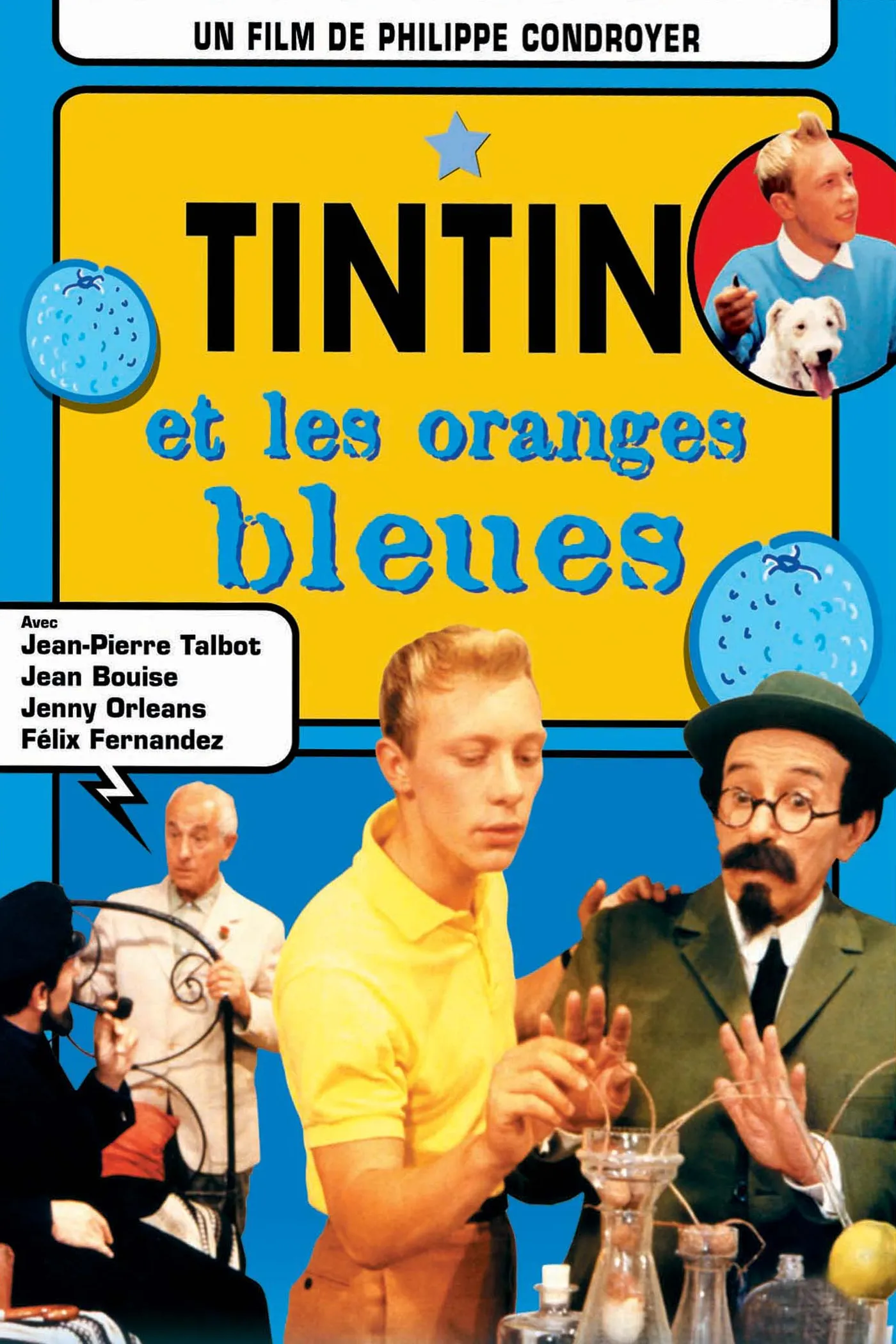 Tintin et les oranges bleues poster
