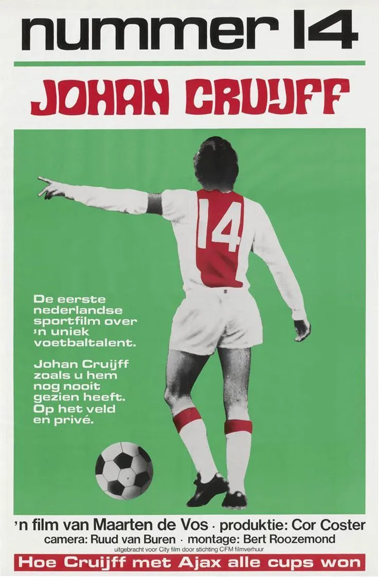 Nummer 14 Johan Cruijff poster