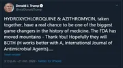 Trump over de hydroxychloroquine-studie