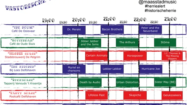 Tijdschema Historische Herrie