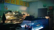 Interieur van een snackbar