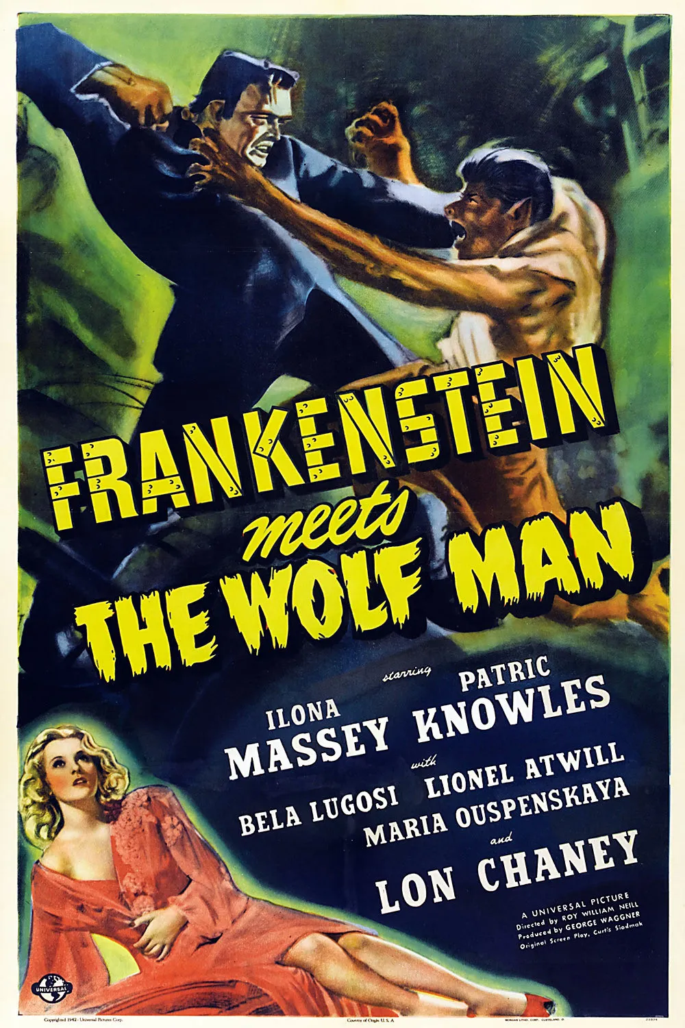 Frankenstein Meets the Wolf Man poster