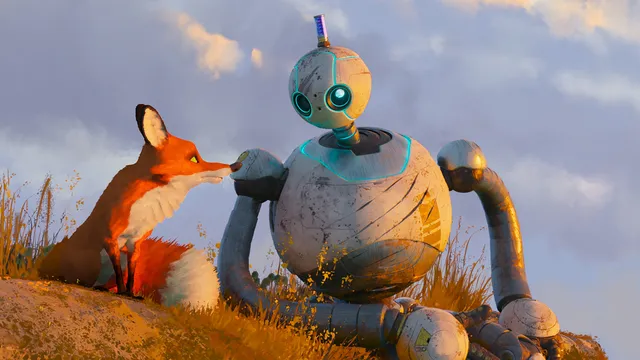 Vos en robot in The Wild Robot