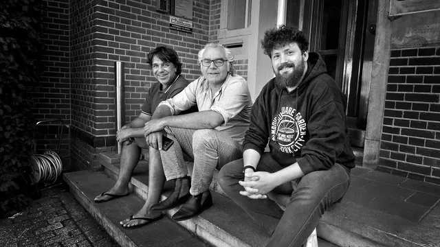 Popronde 25 jaar (2019): Mischa van den Ouweland (artistiek leider sinds de oprichting in 1994), Bas Broeder (zakelijk leider en betrokken bij de Popronde sinds 1998) en Rico Neeter (coördinator Nijmegen sinds 2015)