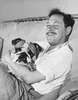 1956 Tennessee Williams with one of his bulldogs Gigi