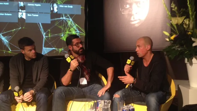 Vlnr: James Algate (Las Vegas), Nicholas Matar (New York) en Irfan van Ewijk (Amsterdam)