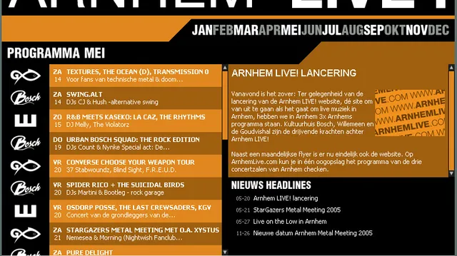 Arnhem Live! website