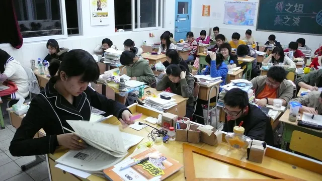 Een schoolklas in Chongqing