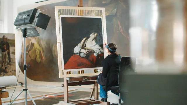 Restauratie ' Caravaggio Maria Magdalena in extase'