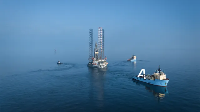 Porthos offshore aankomst Valaris