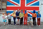 Picture shows_Children from a Loyalist area in Belfast in front of a Union Jack flag mural, Northern Ireland, 1971
(Bridgeman, Alain Le Garsmeur)