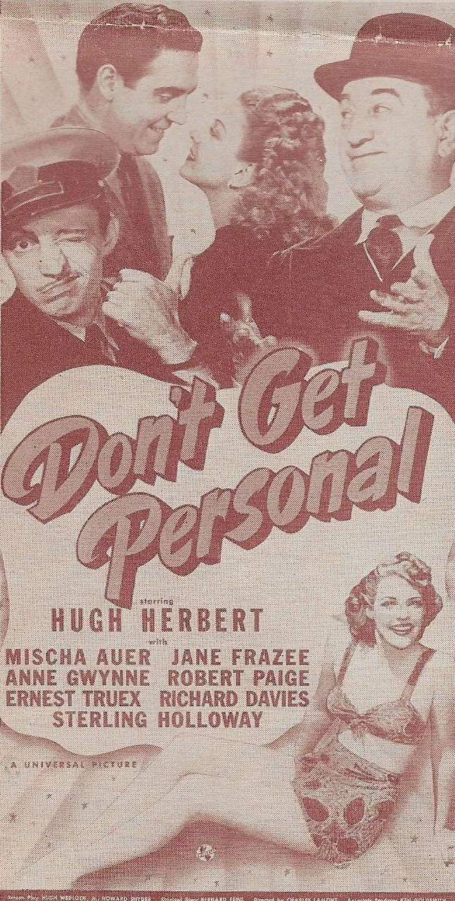 Don't Get Personal poster