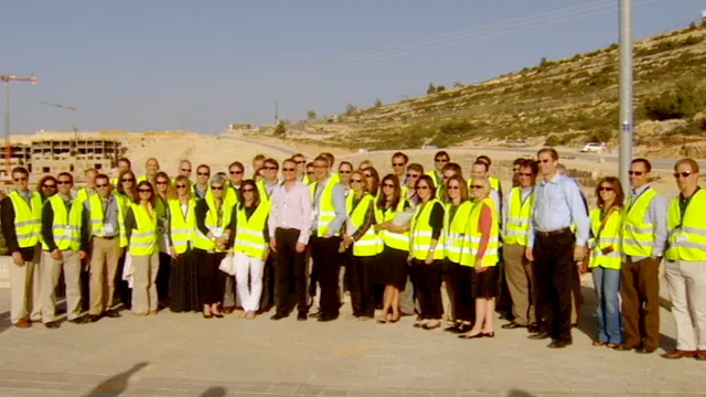 Bashar Masri with a group of interested investors