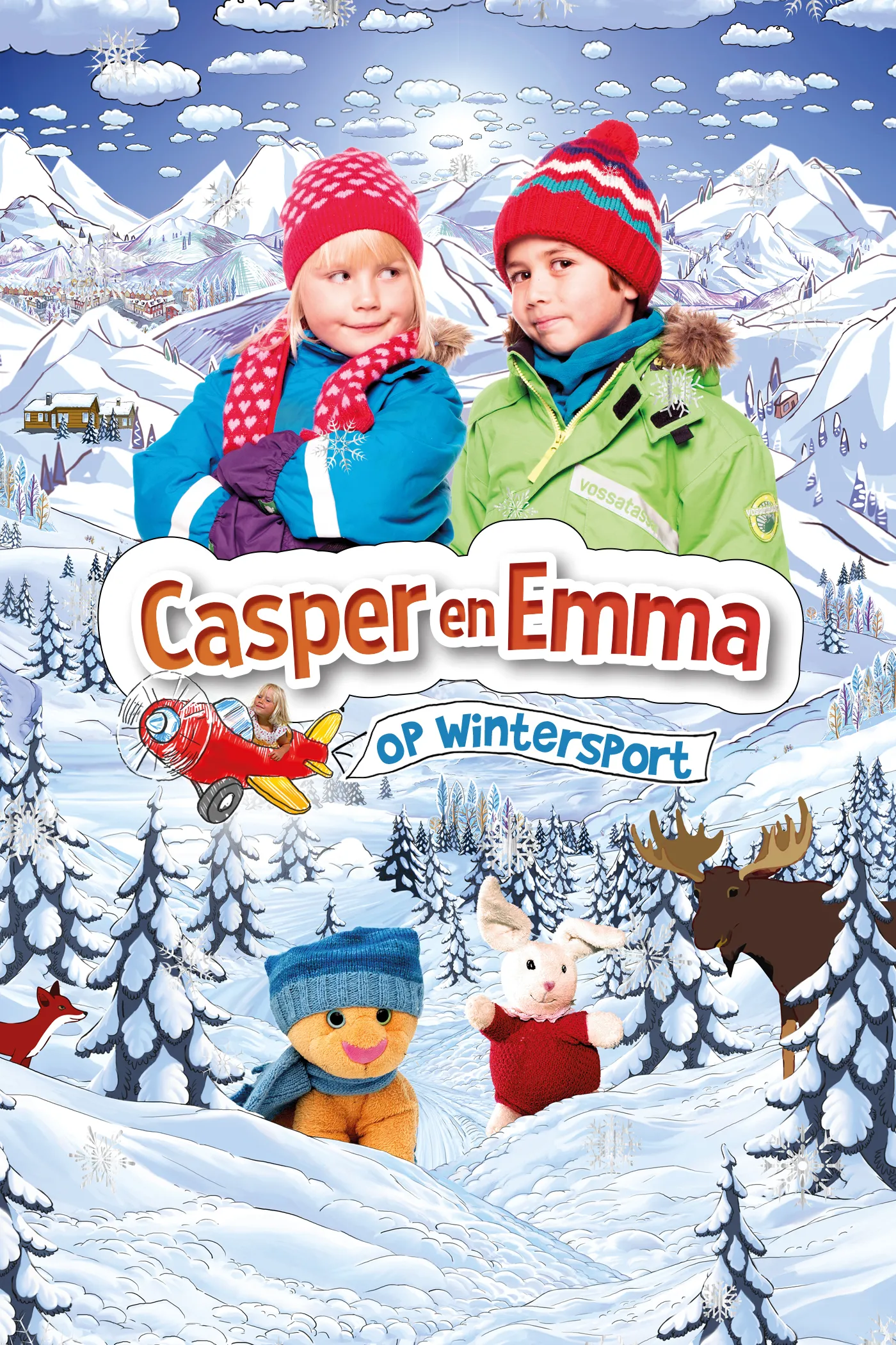 Casper & Emma - Op wintersport poster