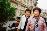 De moeder van Pete met haar zus in Wenzhou