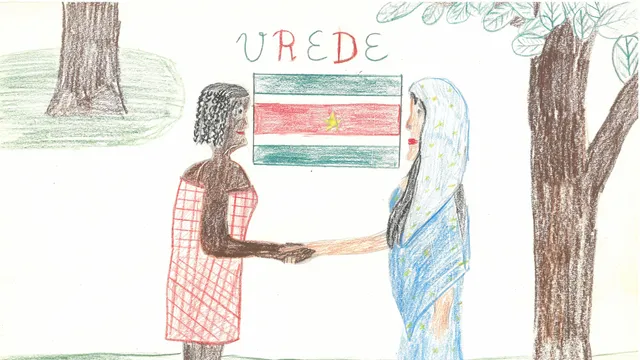 tekening onafhankelijkheid Suriname