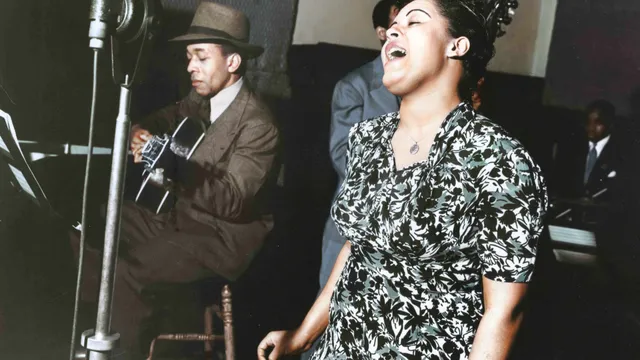Billie Holiday recording for Commodore 1939