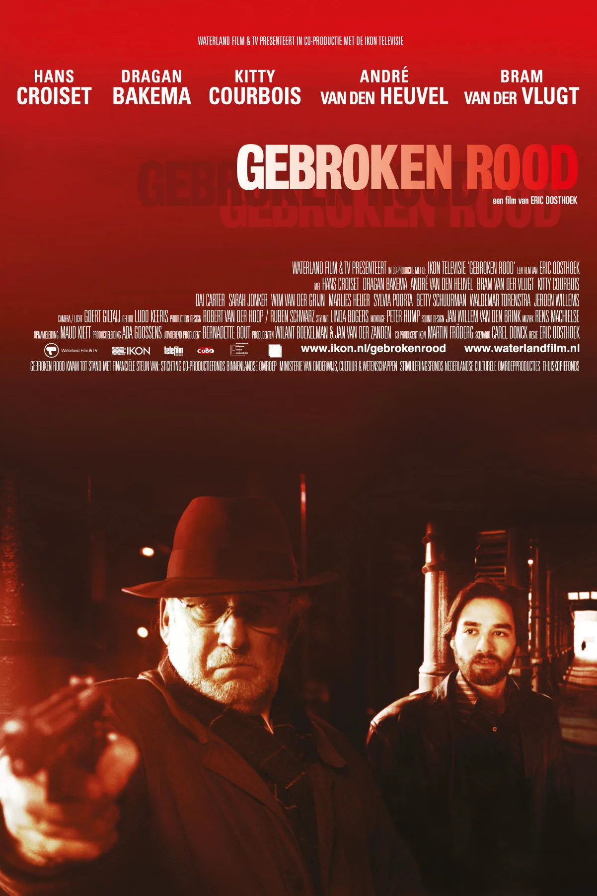 Gebroken rood poster