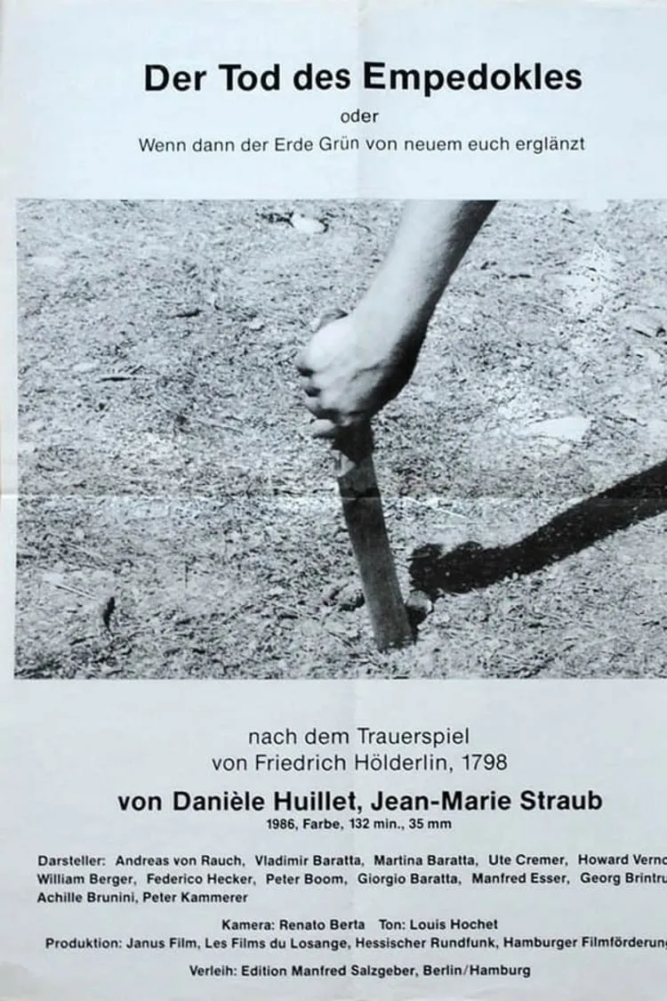 Der Tod des Empedokles poster